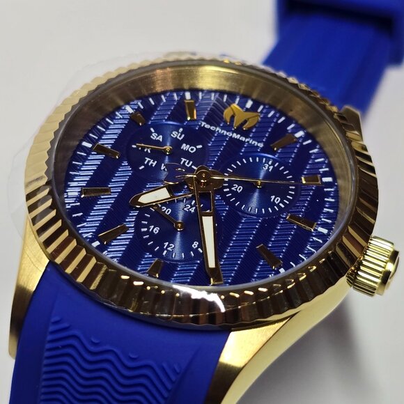 TechnoMarine Sea Dream Men's Watch - 42mm, Blue, Gold (TM-719025) - Picture 1 of 15